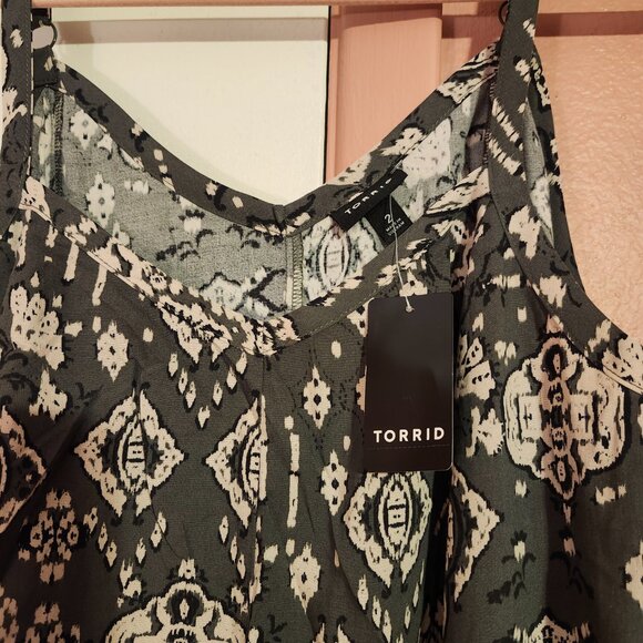 Torrid Green Trapeze Dress - NWT - Picture 2 of 4